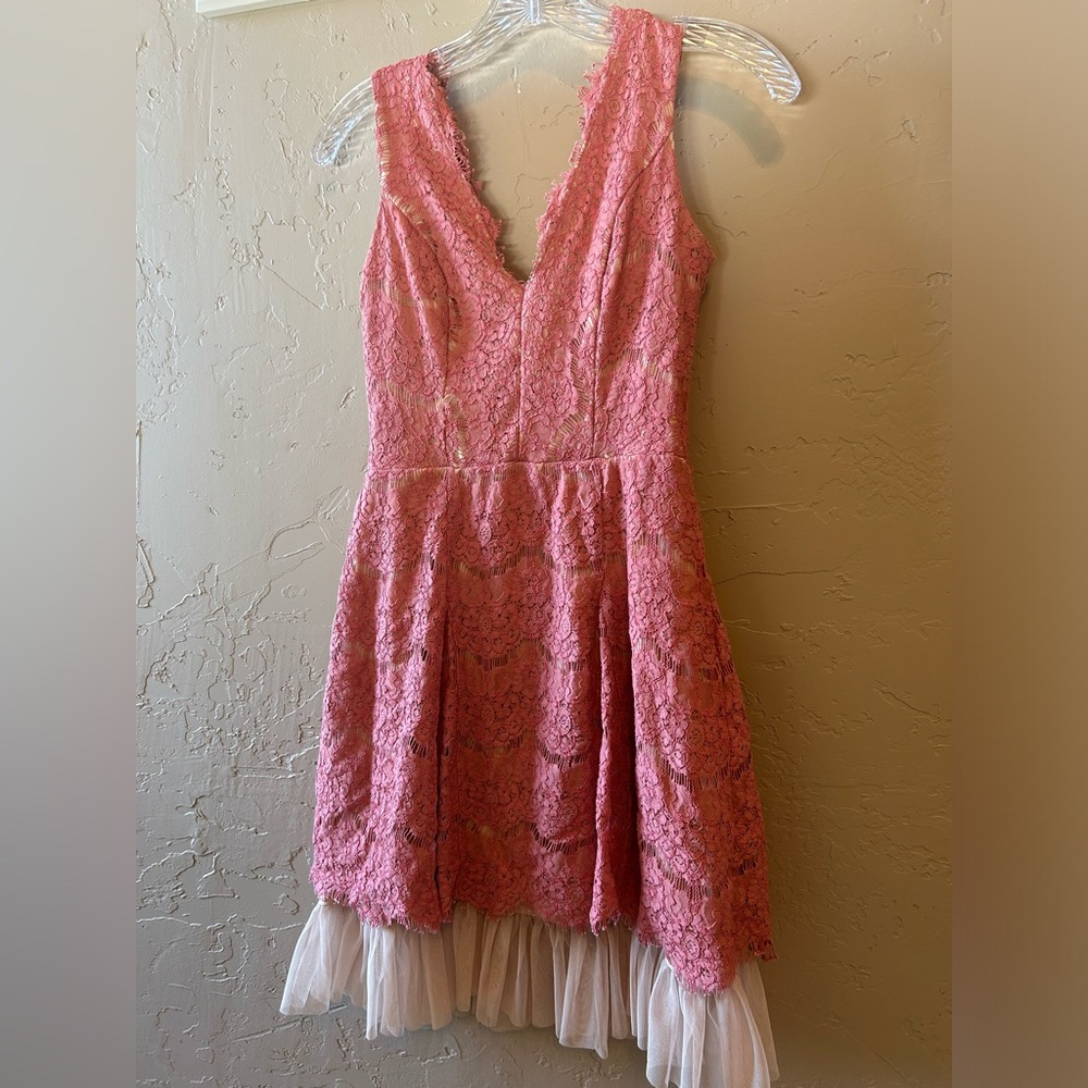 Sweet pink lace dress